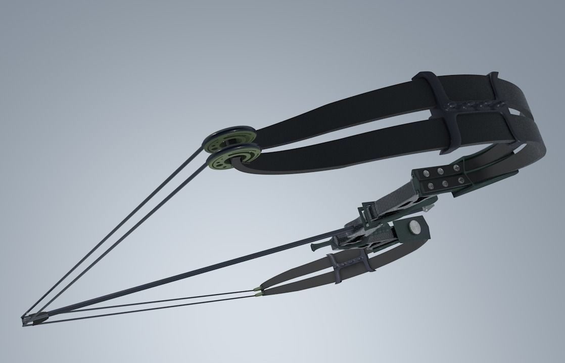bow 3D and Arrow bow 3D 3D model_3