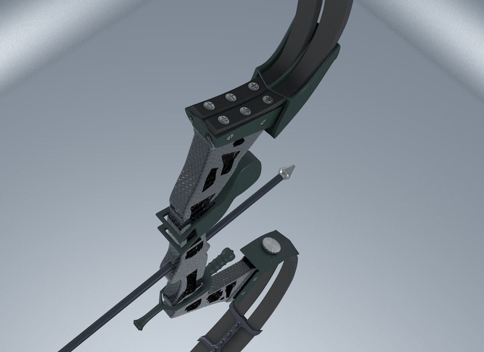 bow 3D and Arrow bow 3D 3D model_2