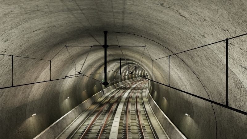 Tileable railway tunnel 3D model_2