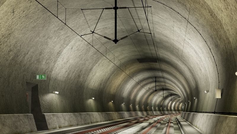 Tileable railway tunnel 3D model_1