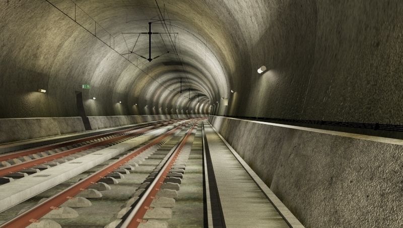 Tileable railway tunnel 3D model_4