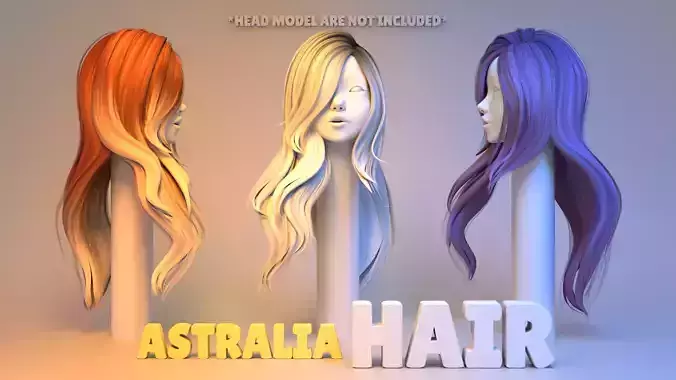 Astralia Hair 3D model