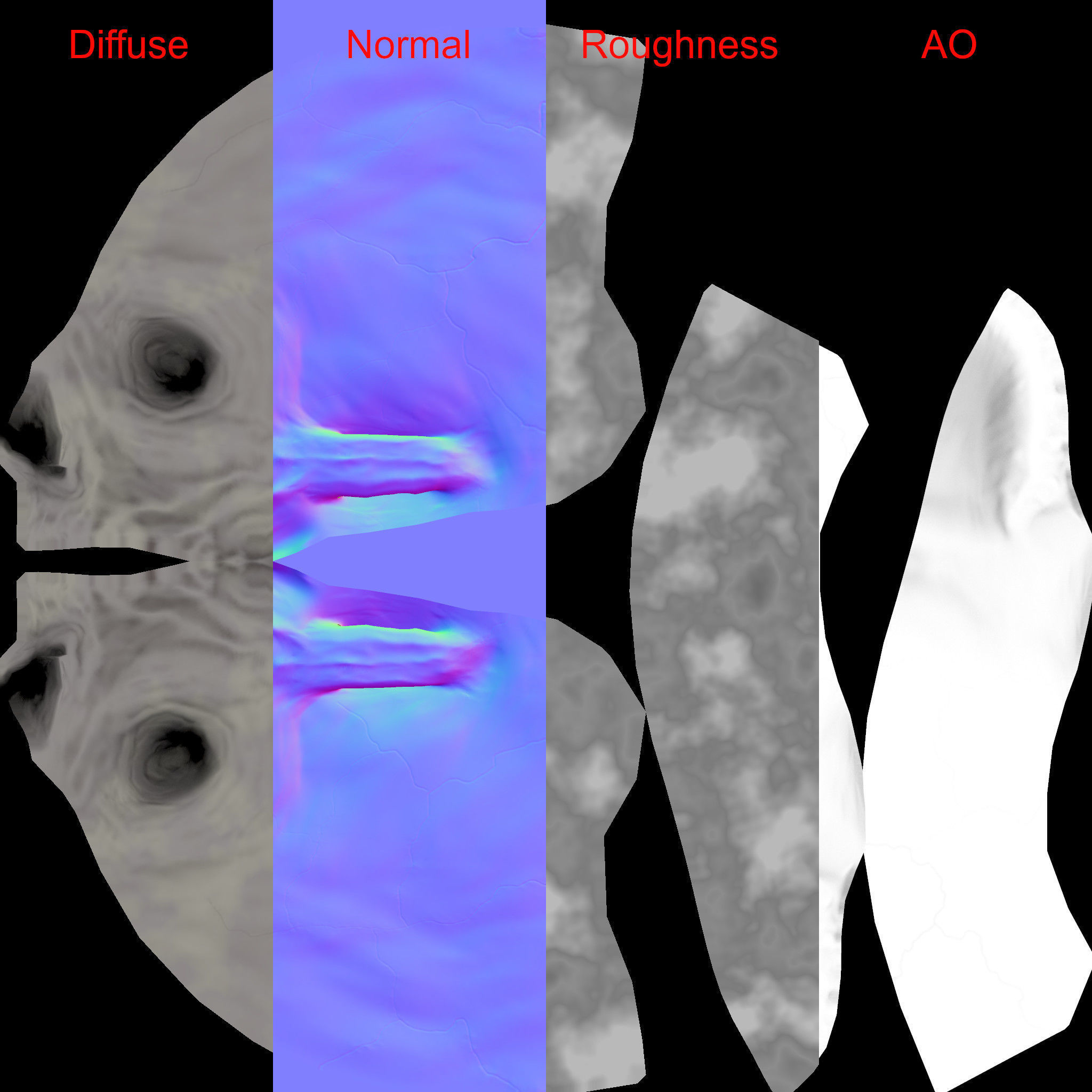 Skeleton Lowpoly 3D Model - Videogame Asset Low-poly 3D model_3