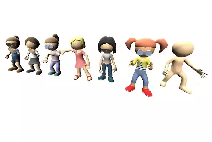 Hyper-Casual Characters pack 3 