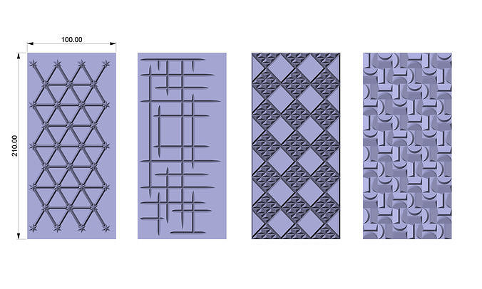 Decorative panels and doors for cnc engraving  3D print model