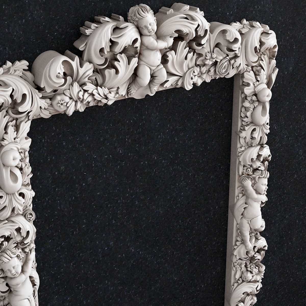 Picture frame baby flowers 3D print model_1