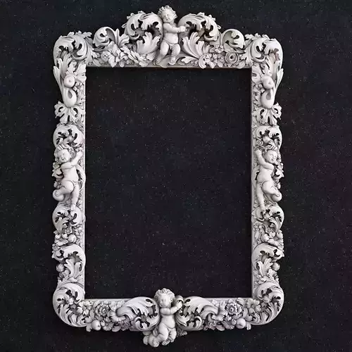 Picture frame baby flowers 3D print model
