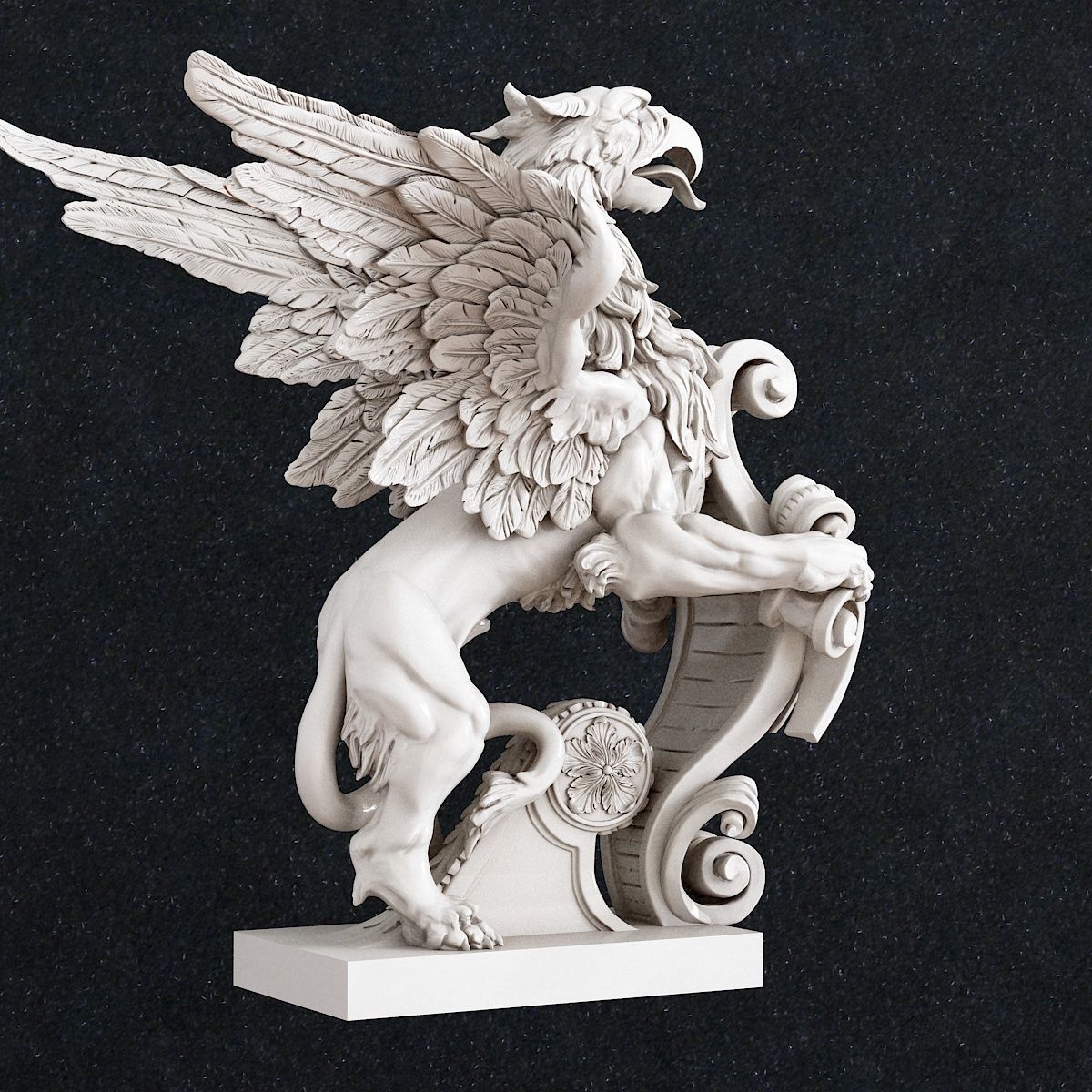 Gargoyle Griffin  Gryphon  Griffon 3D print model_1