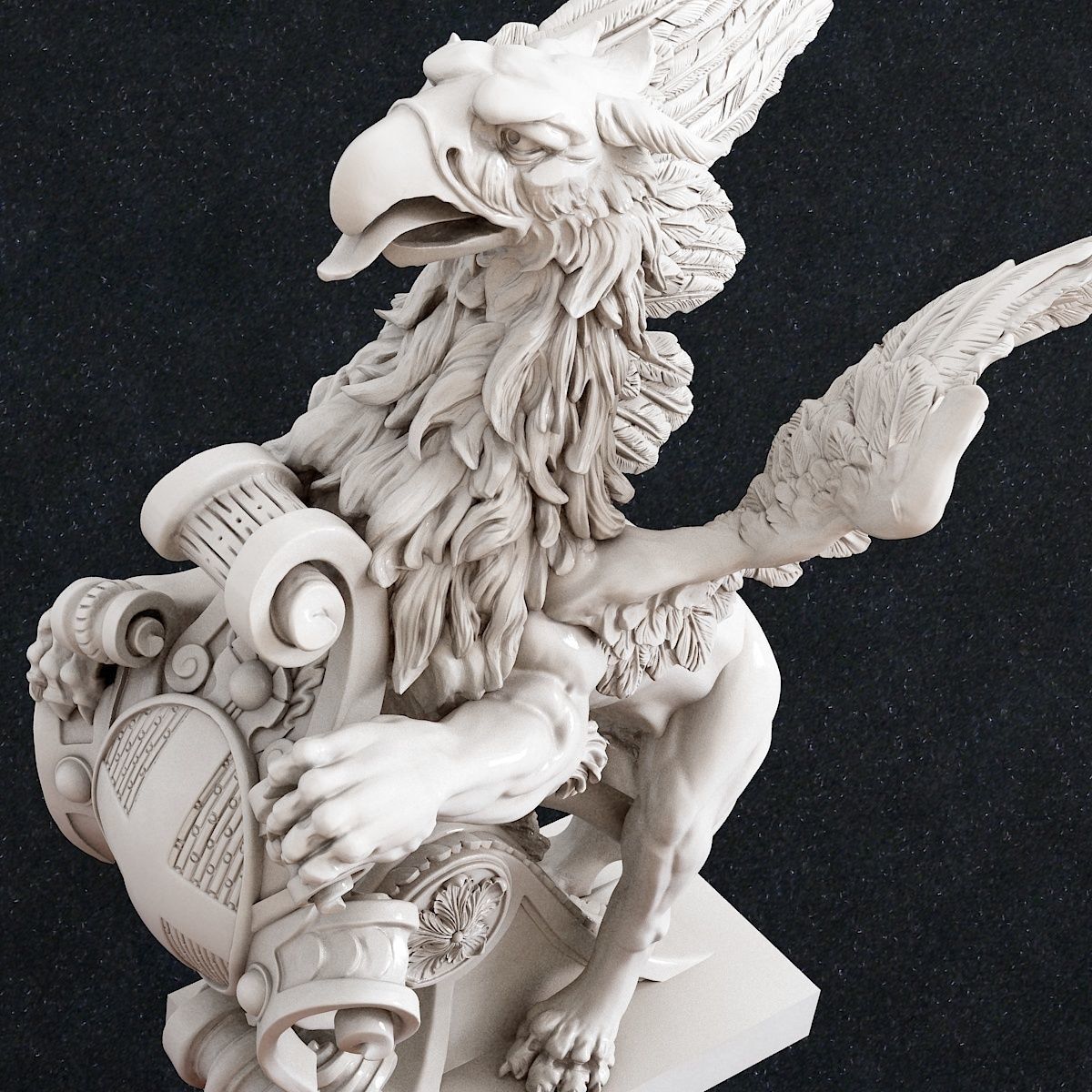 Gargoyle Griffin  Gryphon  Griffon 3D print model_3