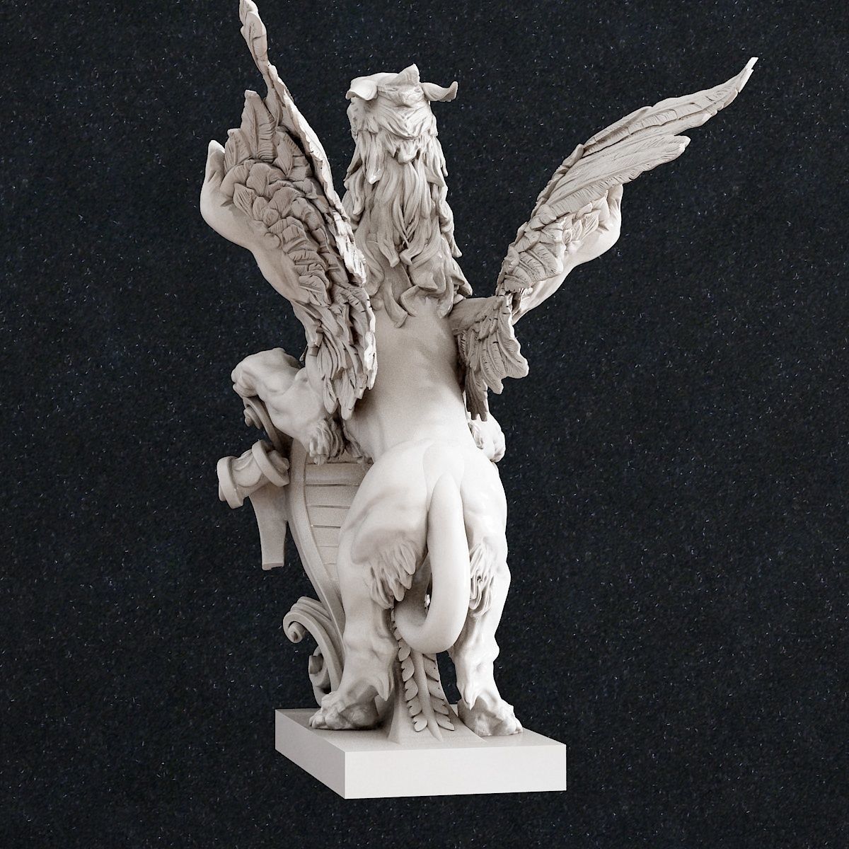 Gargoyle Griffin  Gryphon  Griffon 3D print model_2