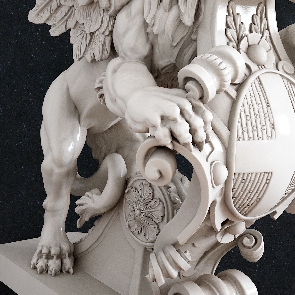 Gargoyle Griffin  Gryphon  Griffon 3D print model_5