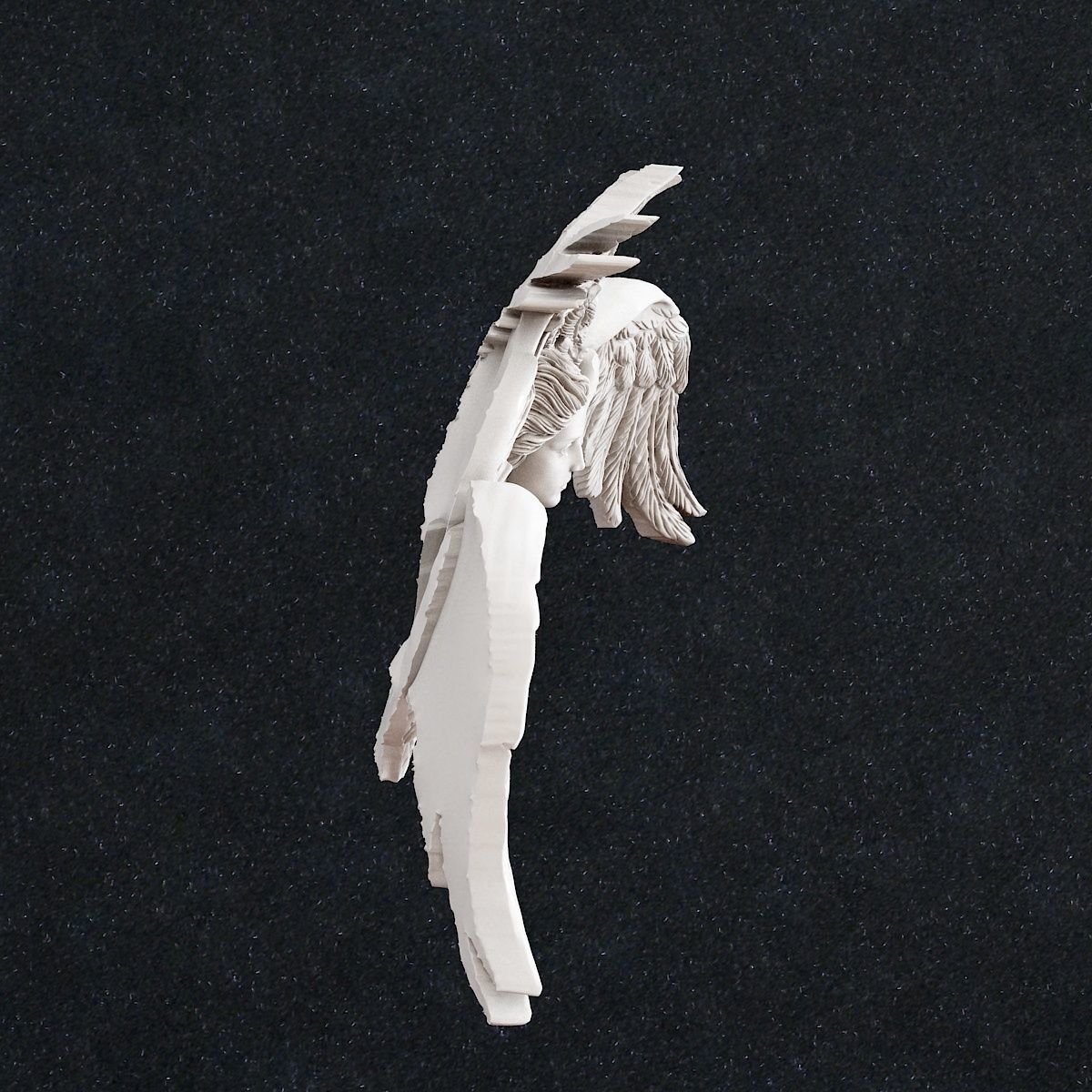 Jewelry pendant Angel arch 3D print model_2