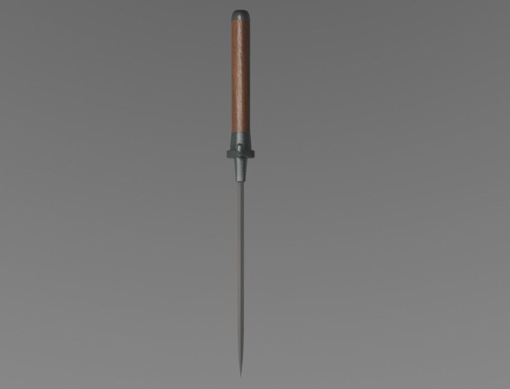 Dagger knife Low-poly 3D model_4