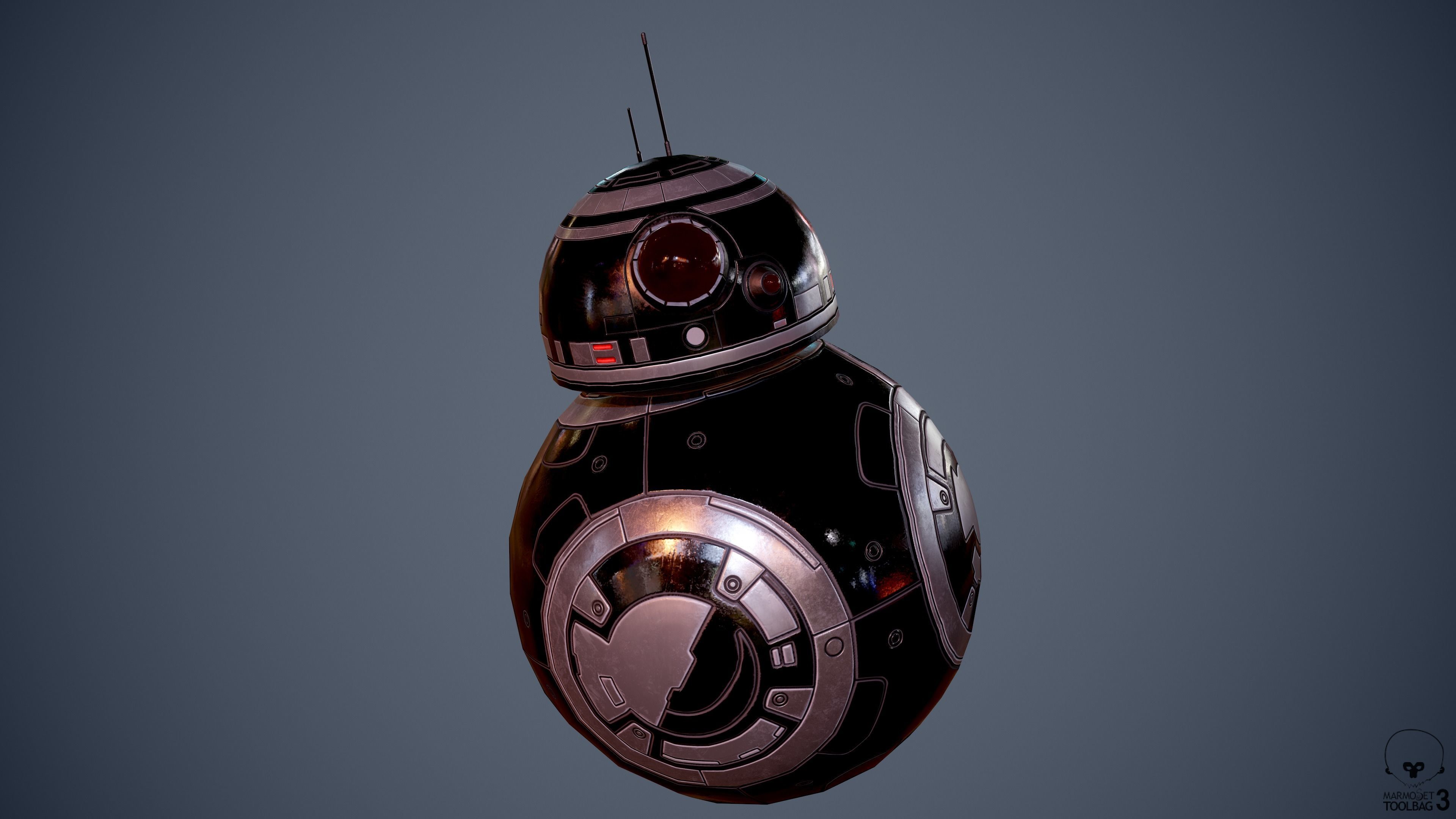 Star Wars BB-8 Game-Ready Model Low-poly 3D model_4