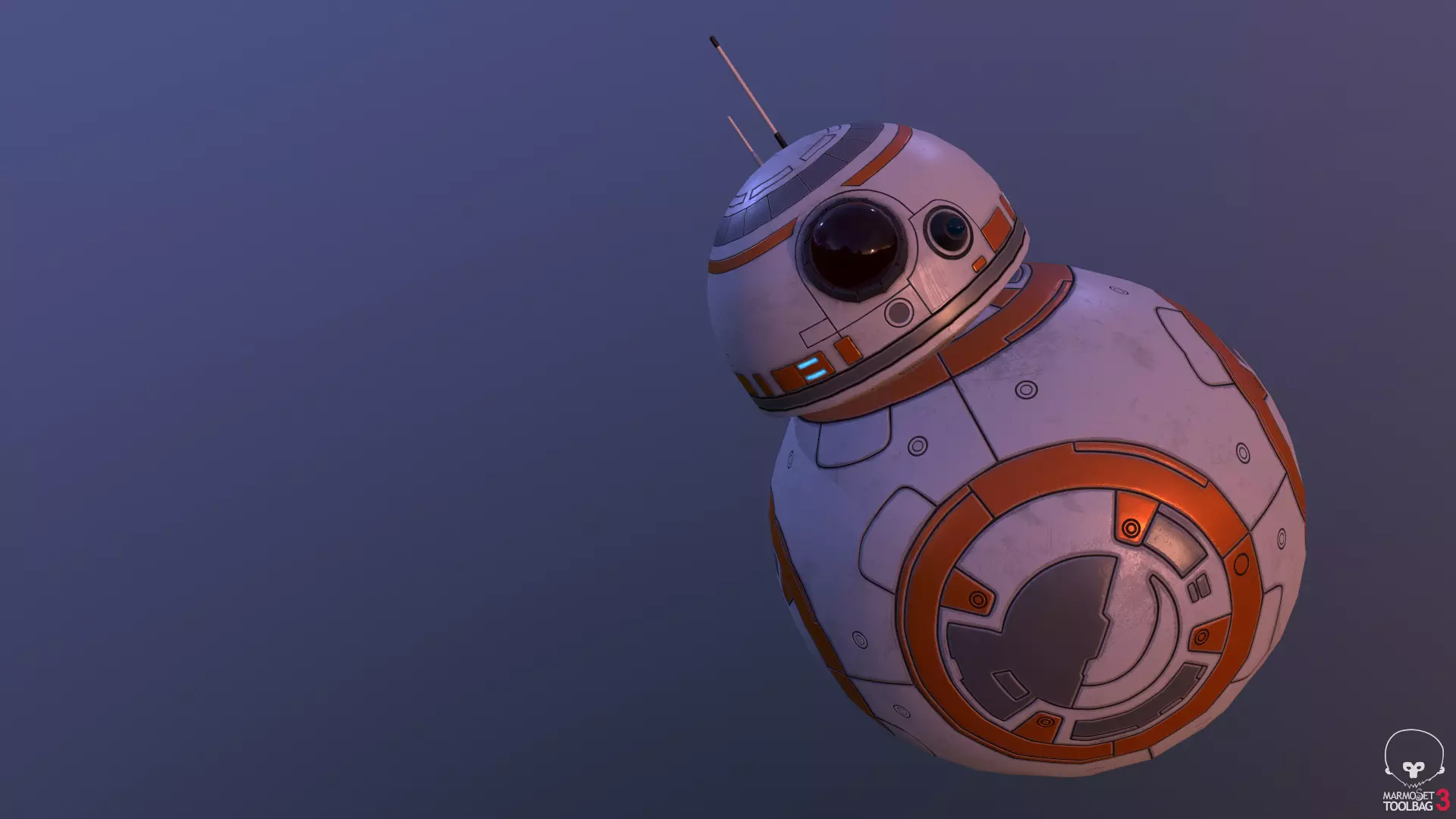 Star Wars BB-8 Game-Ready Model Low-poly 3D model_0