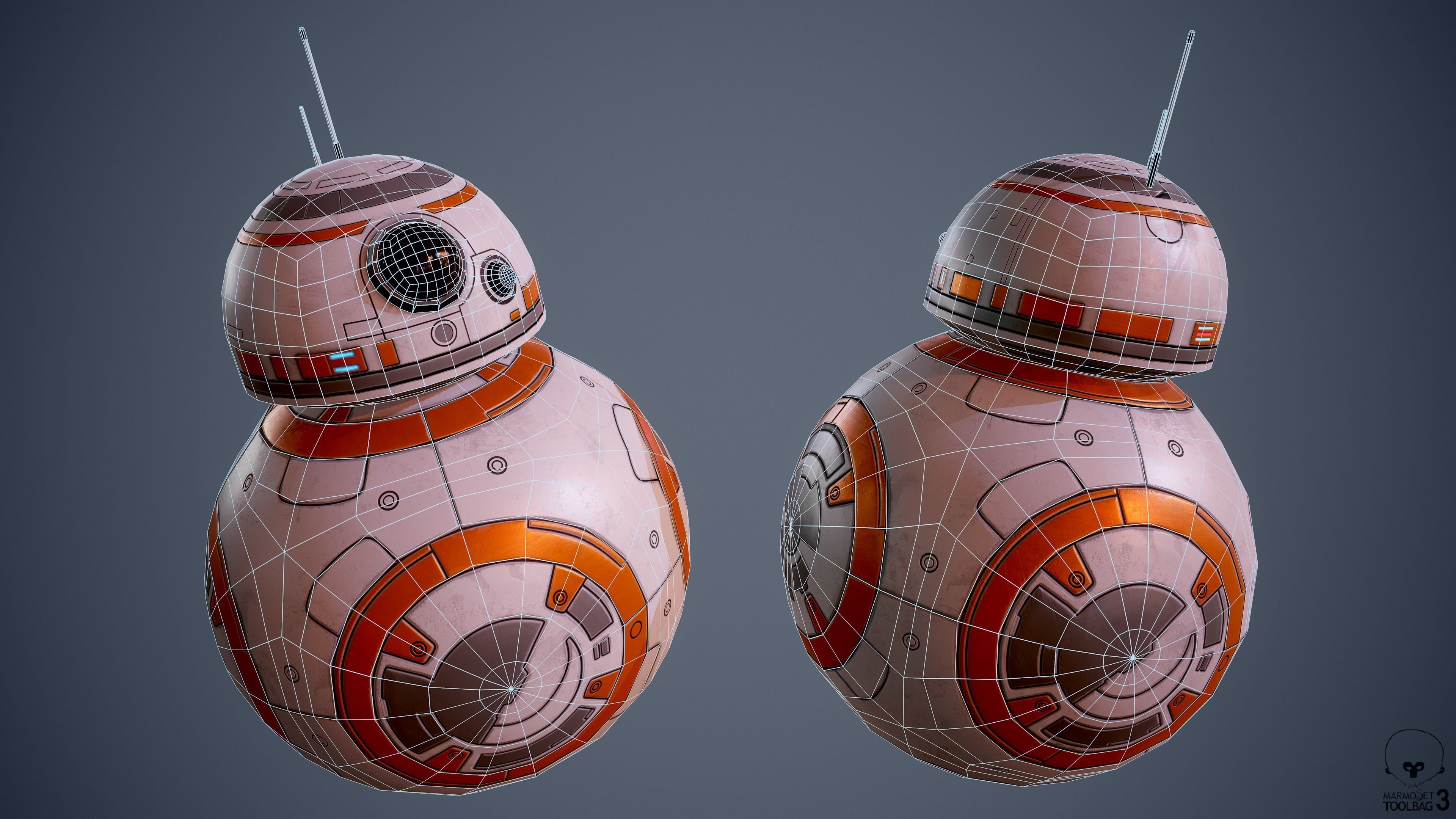 Star Wars BB-8 Game-Ready Model Low-poly 3D model_6