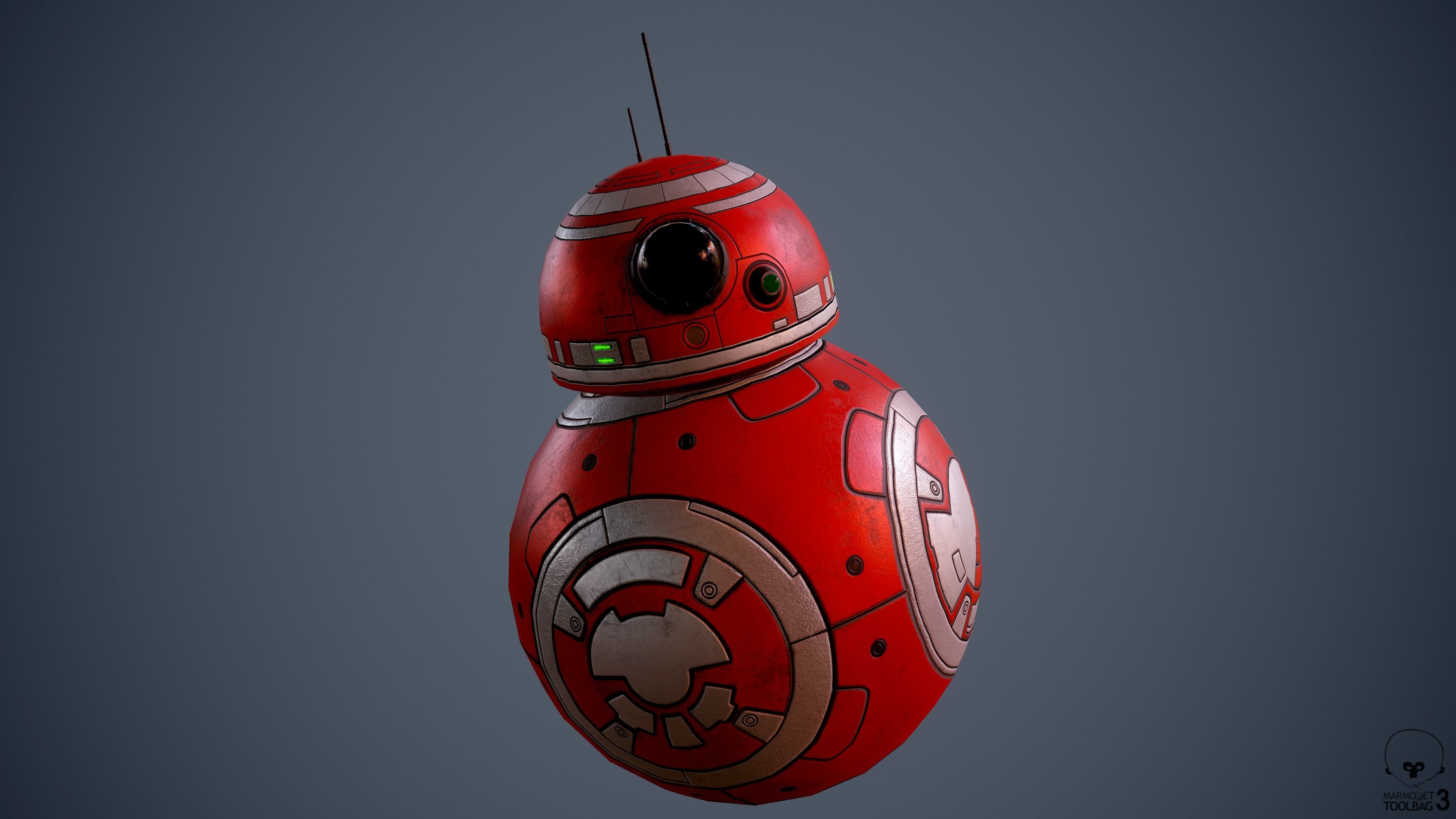 Star Wars BB-8 Game-Ready Model Low-poly 3D model_5