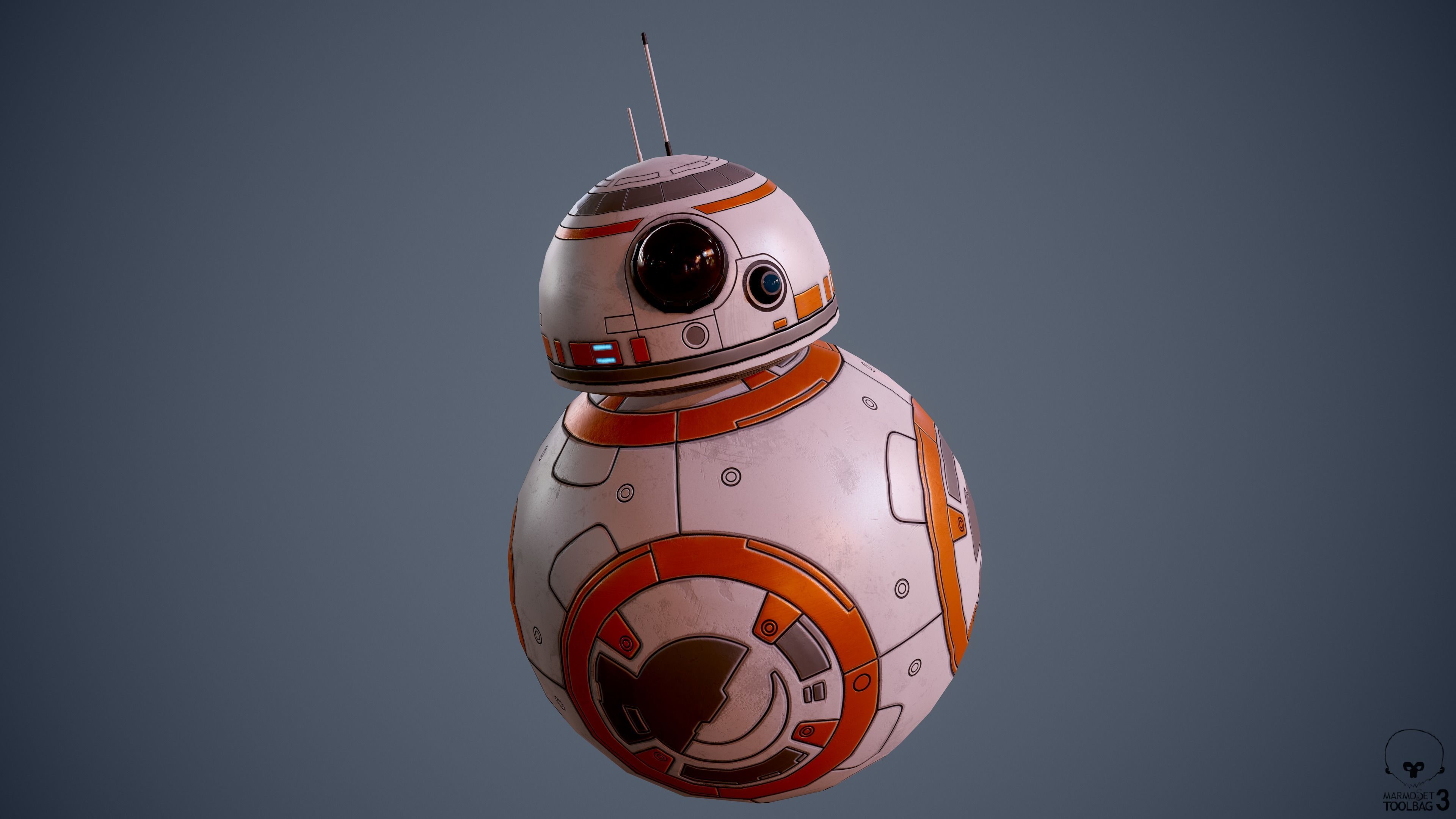 Star Wars BB-8 Game-Ready Model Low-poly 3D model_7