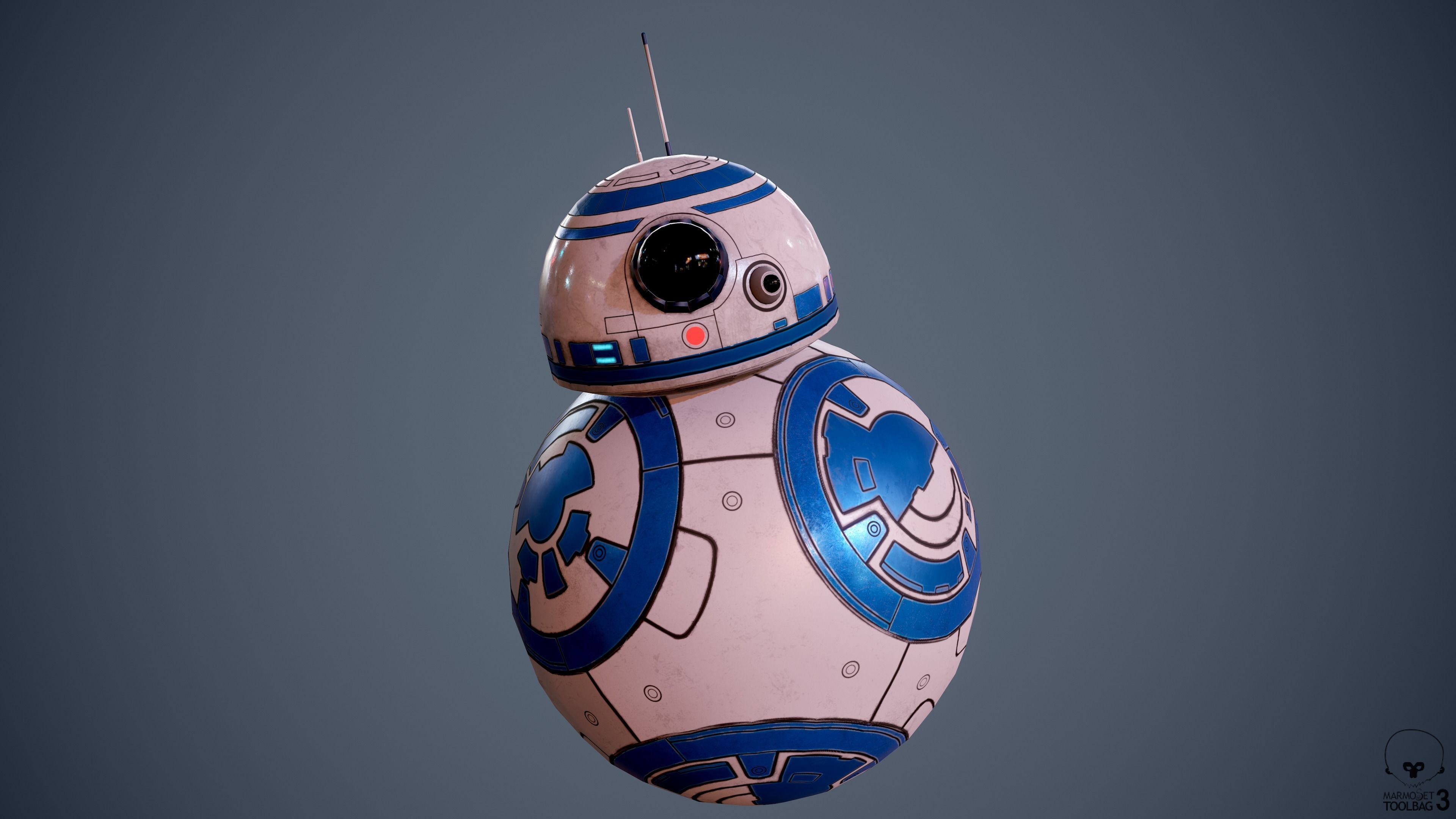 Star Wars BB-8 Game-Ready Model Low-poly 3D model_3