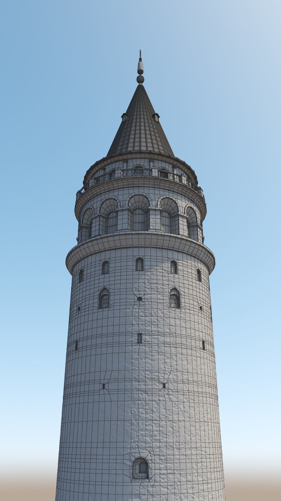 Galata Tower 3D model_11