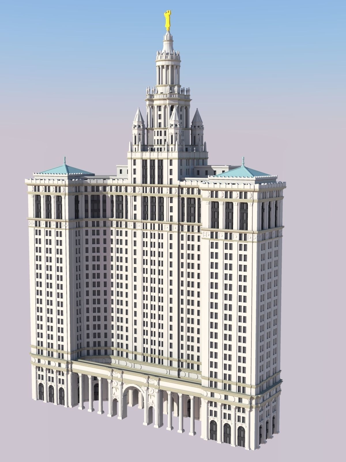 Manhattan Municipal Building 3D print model_1