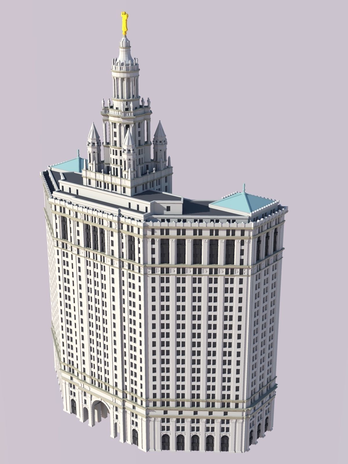 Manhattan Municipal Building 3D print model_2