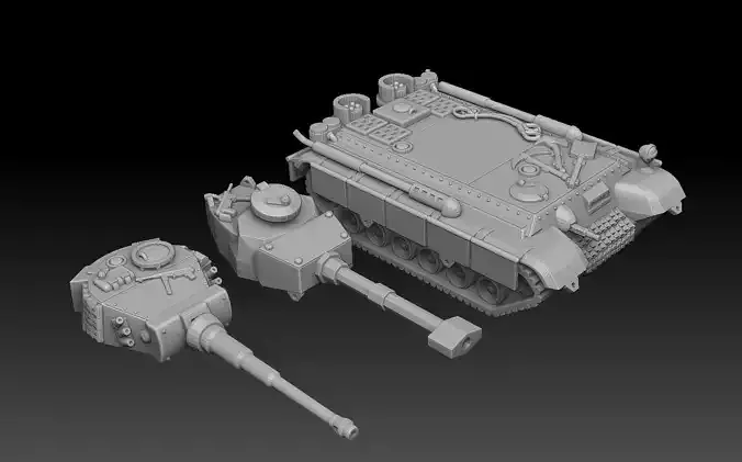 Tank With 2 Turret Variations 3D print model