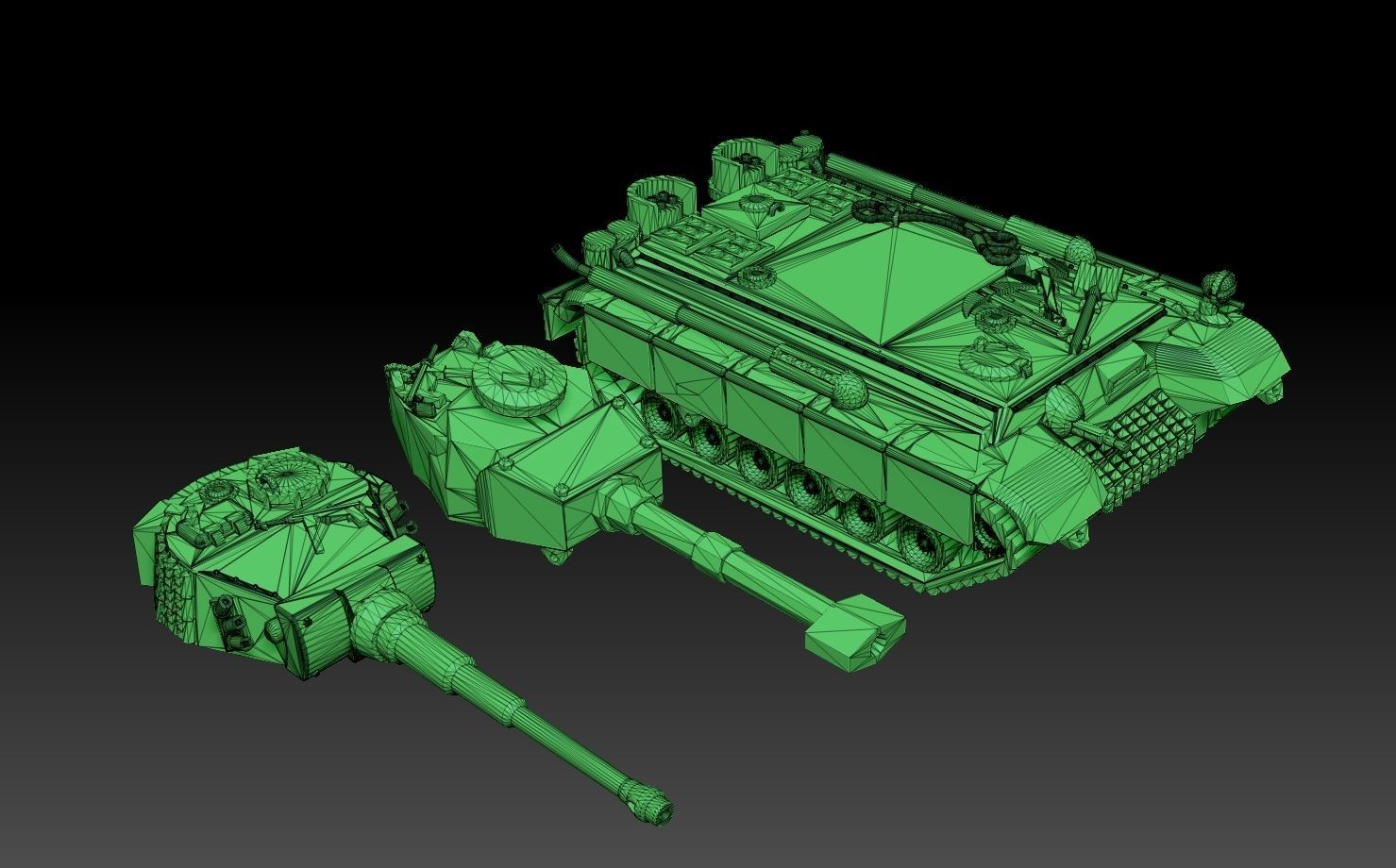 Tank With 2 Turret Variations 3D print model_9