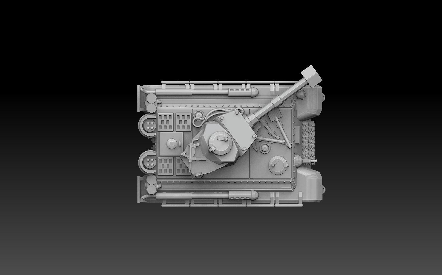 Tank With 2 Turret Variations 3D print model_6