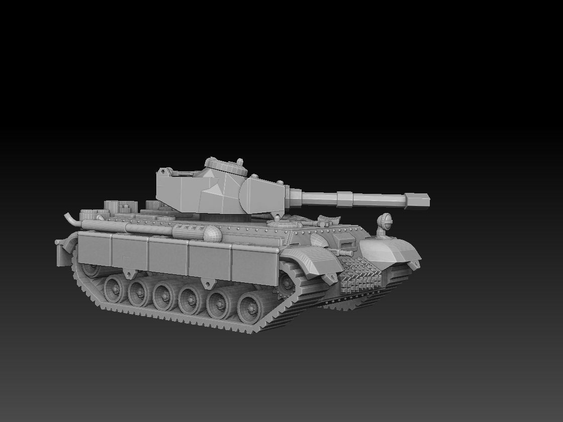 Tank With 2 Turret Variations 3D print model_4