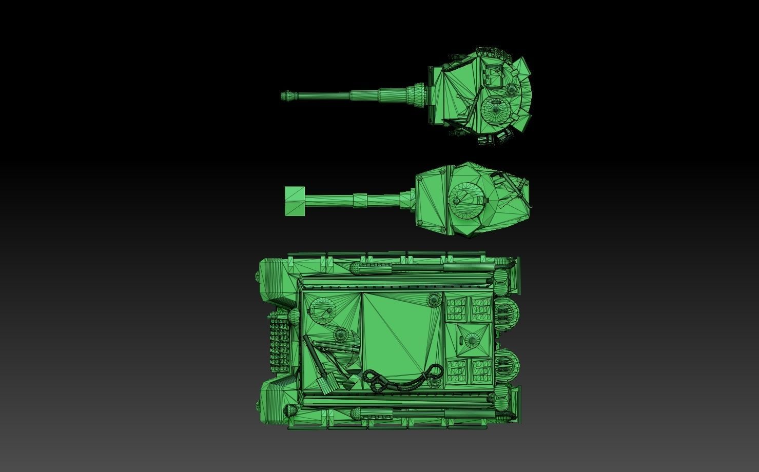 Tank With 2 Turret Variations 3D print model_7