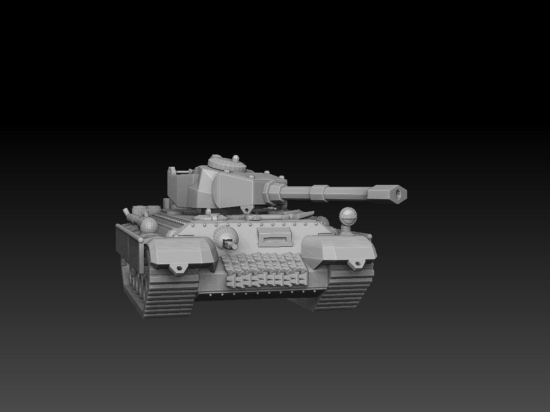Tank With 2 Turret Variations 3D print model_5