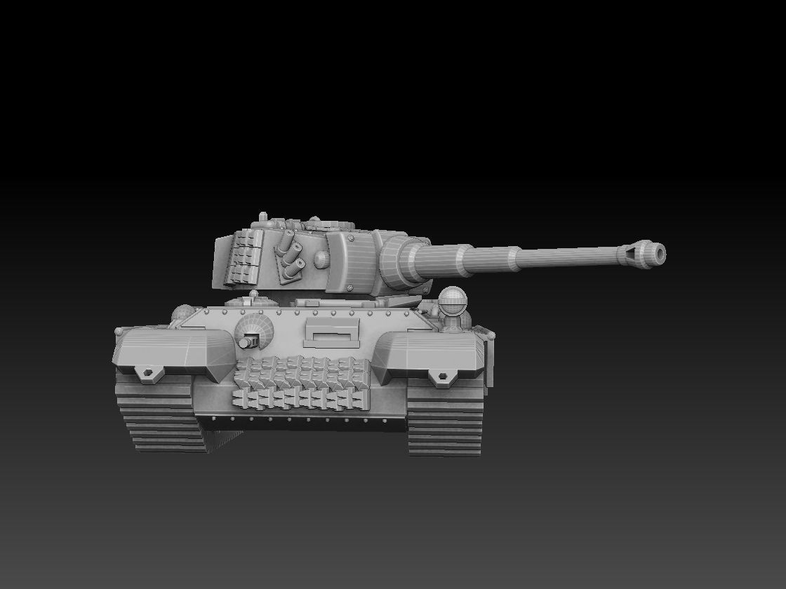 Tank With 2 Turret Variations 3D print model_8