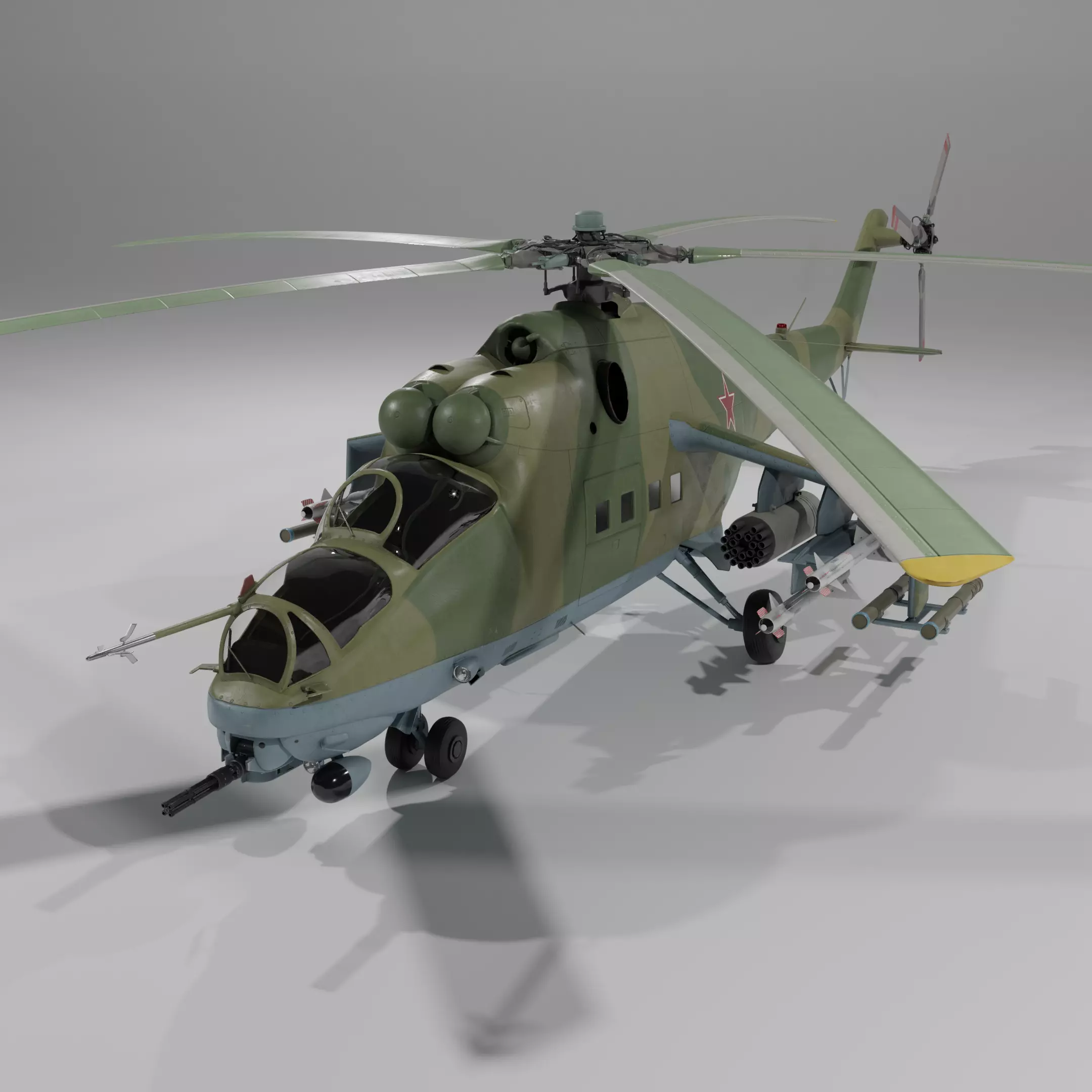 Mil Mi-24V Hind Free 3D model