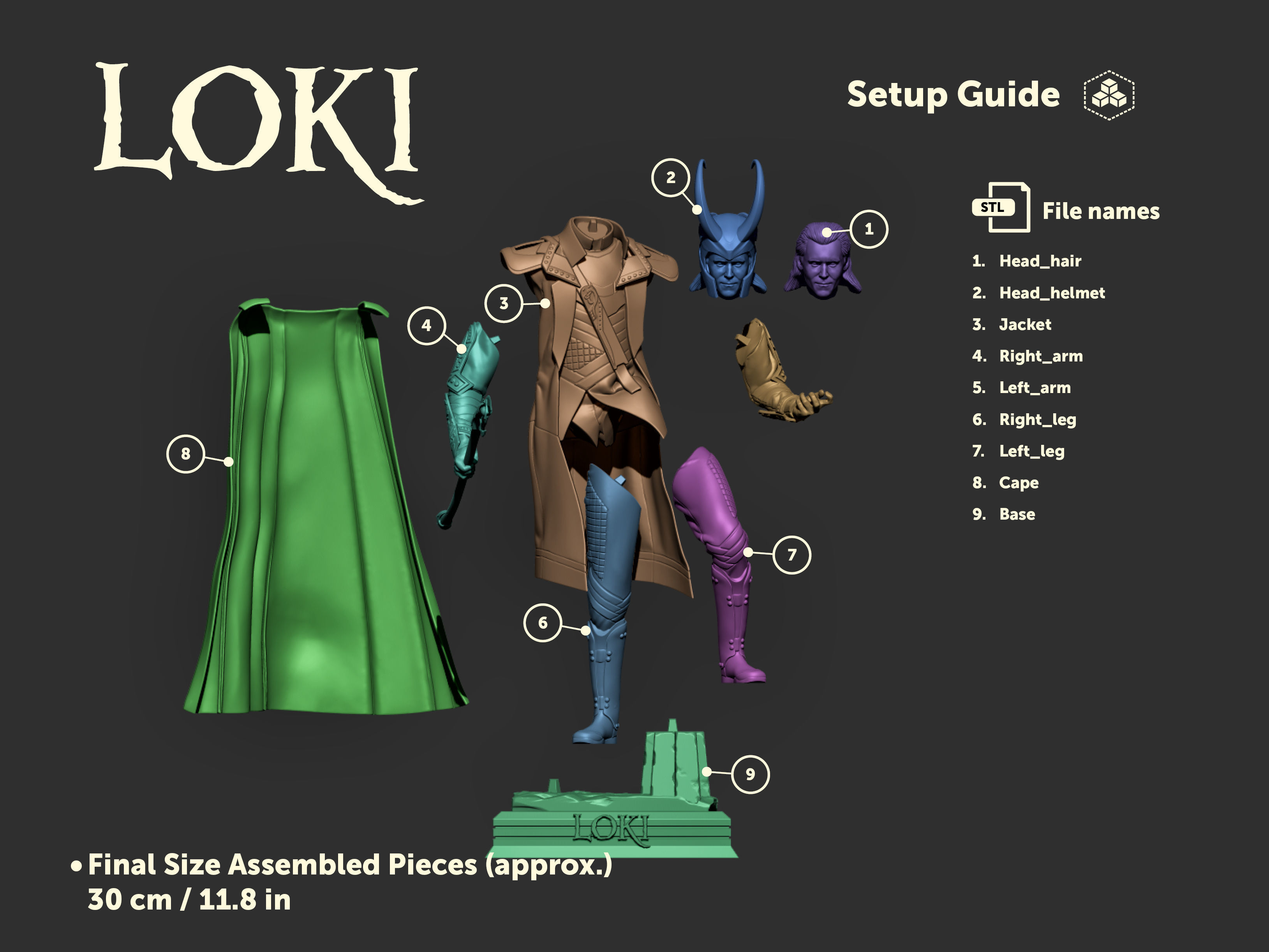 Loki - Hiddleston version from Avengers movie 3D model_3