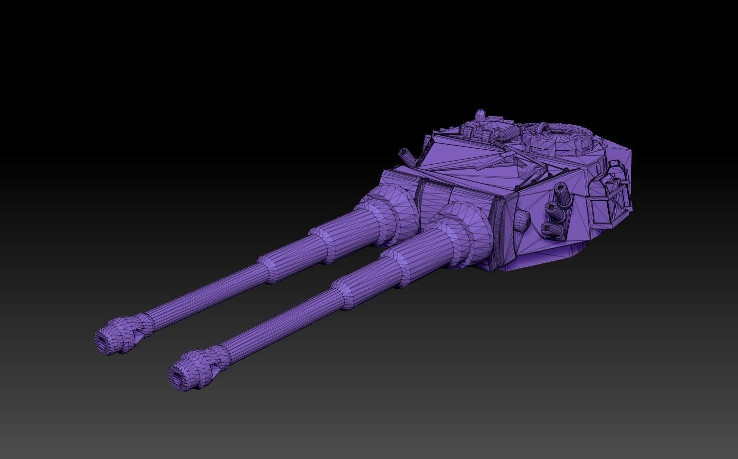 Double Barrelled Tiger Tank Turrets 3D print model_11