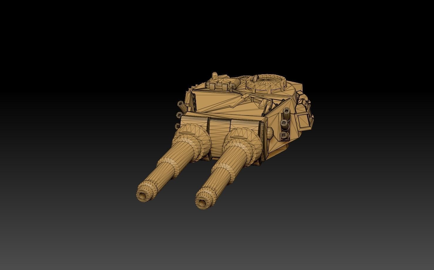 Double Barrelled Tiger Tank Turrets 3D print model_7