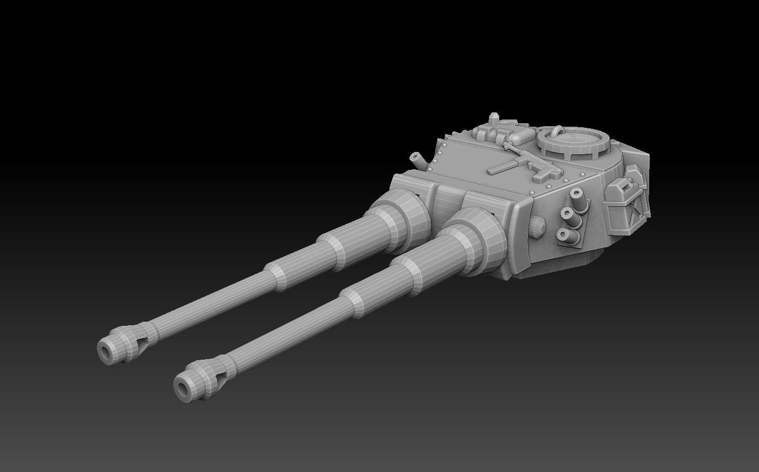 Double Barrelled Tiger Tank Turrets 3D print model_9
