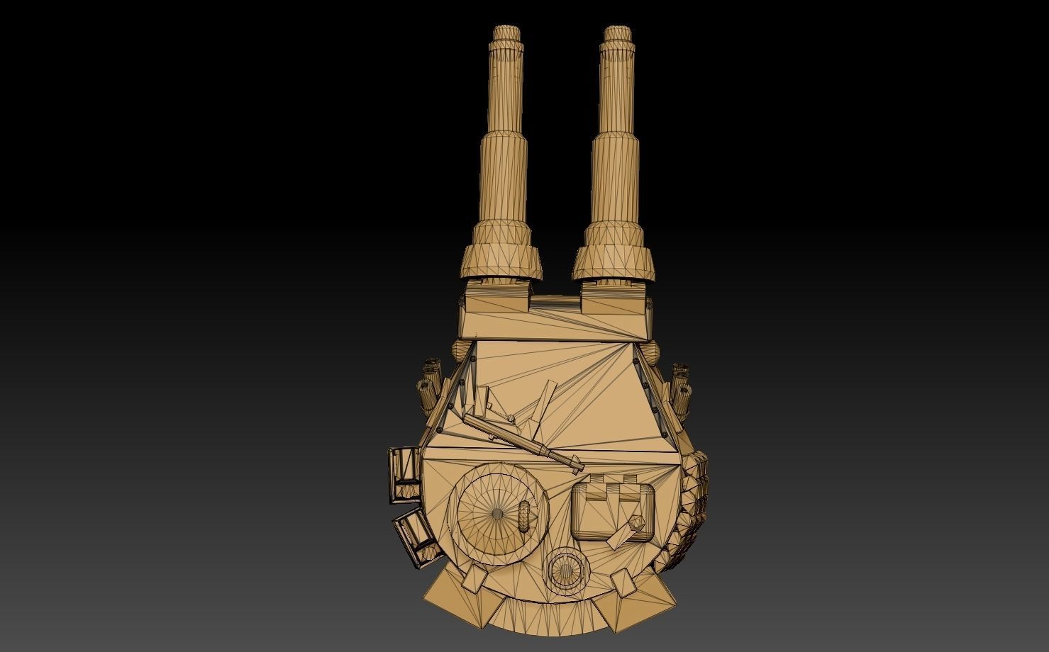 Double Barrelled Tiger Tank Turrets 3D print model_6