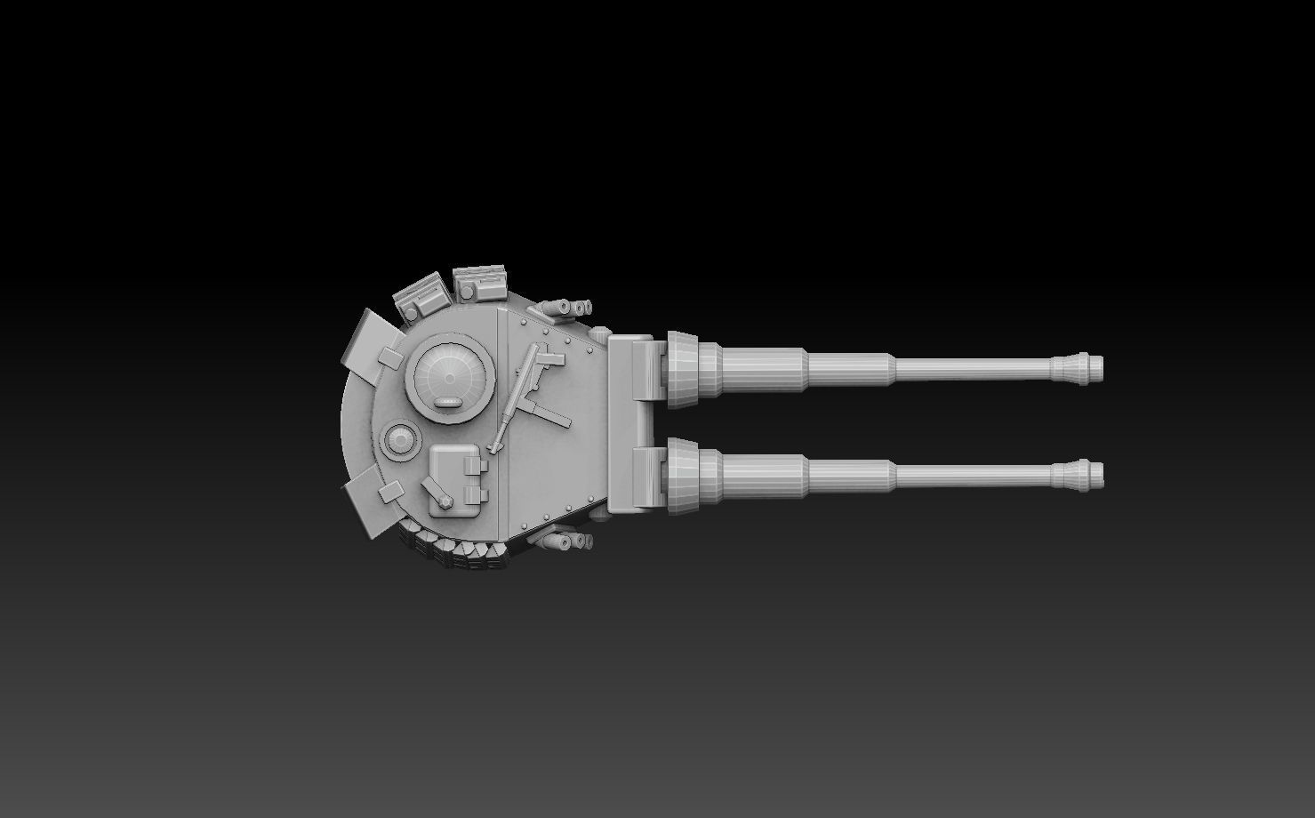 Double Barrelled Tiger Tank Turrets 3D print model_10