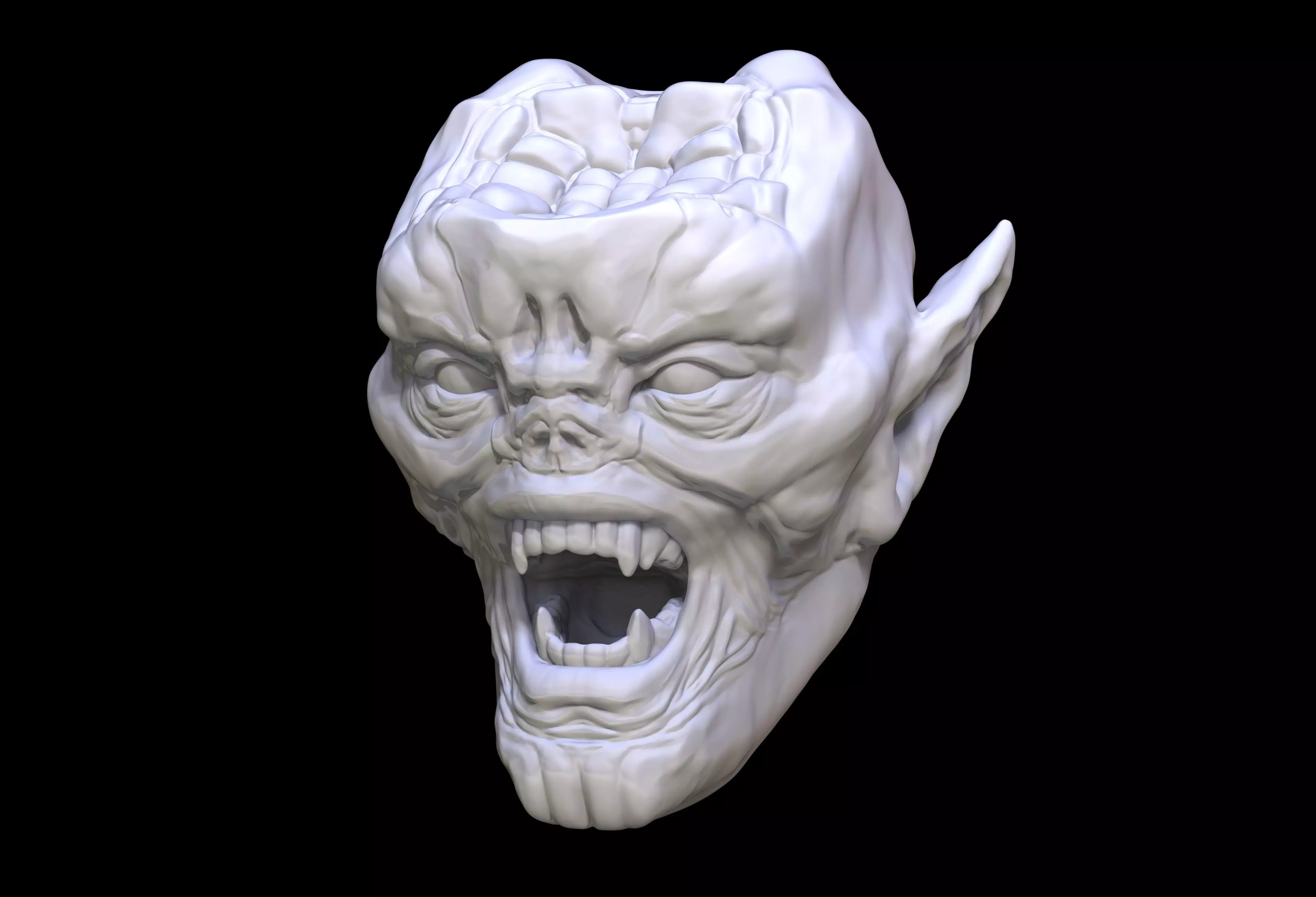 Alien Head Sculpt 3D model_0