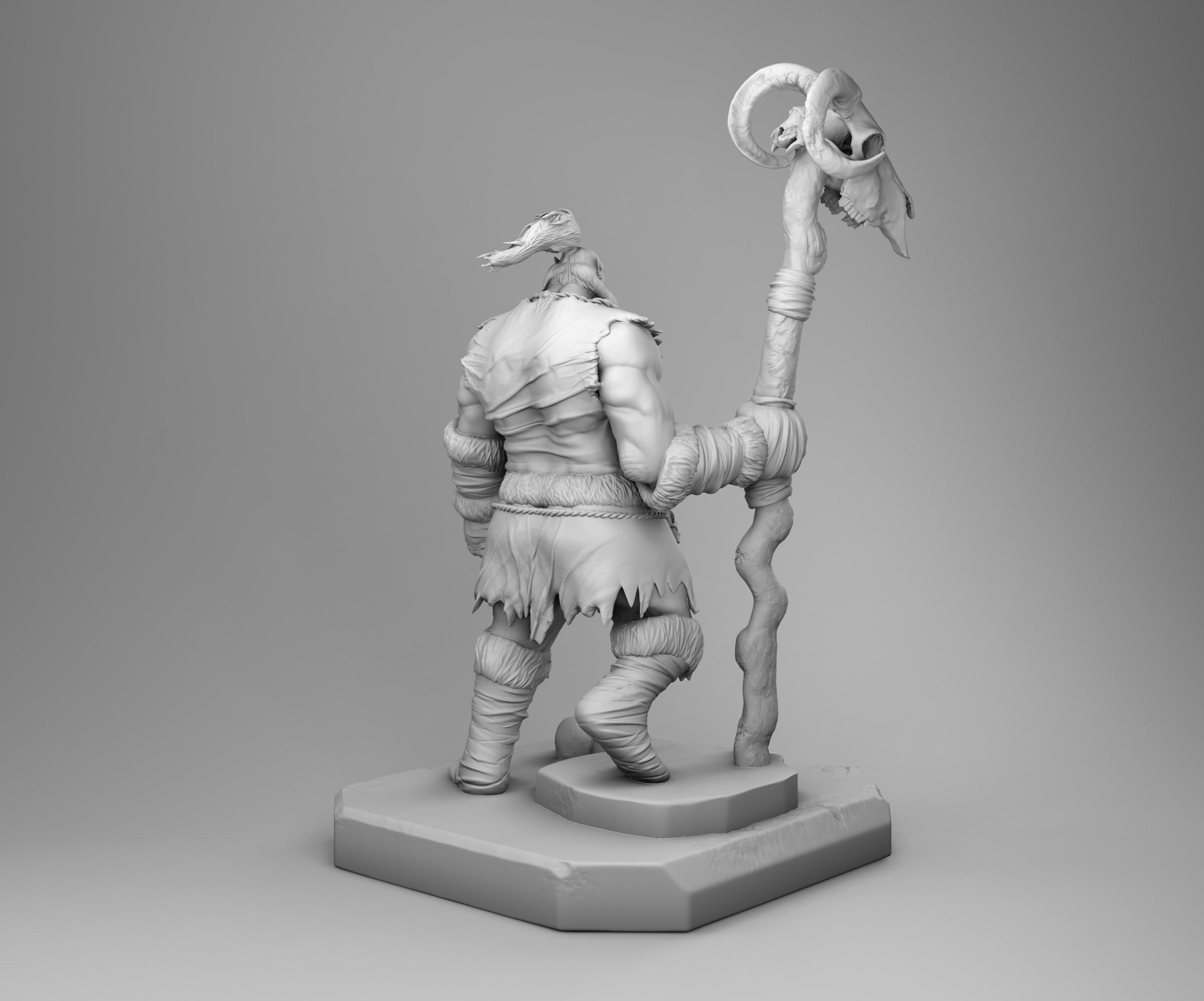 Orc shaman 3D print model_2