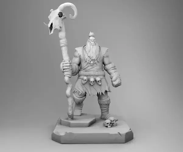 Orc shaman 3D print model