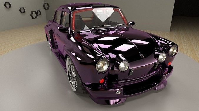 Volkswagen Type 3 notchback 1963 modified 3D model