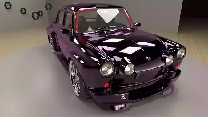 Volkswagen Type 3 notchback 1963 modified 3D model
