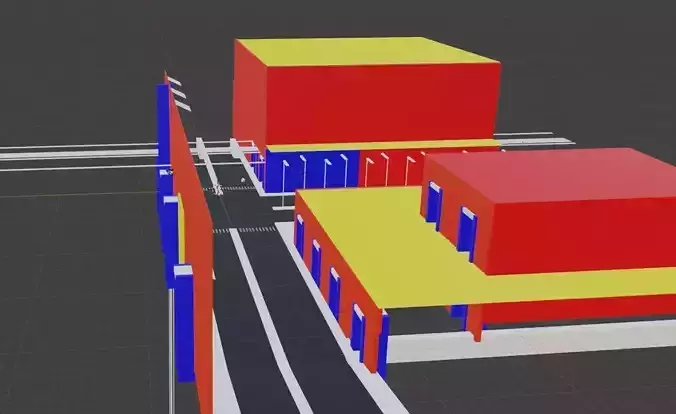 LowPoly City Section