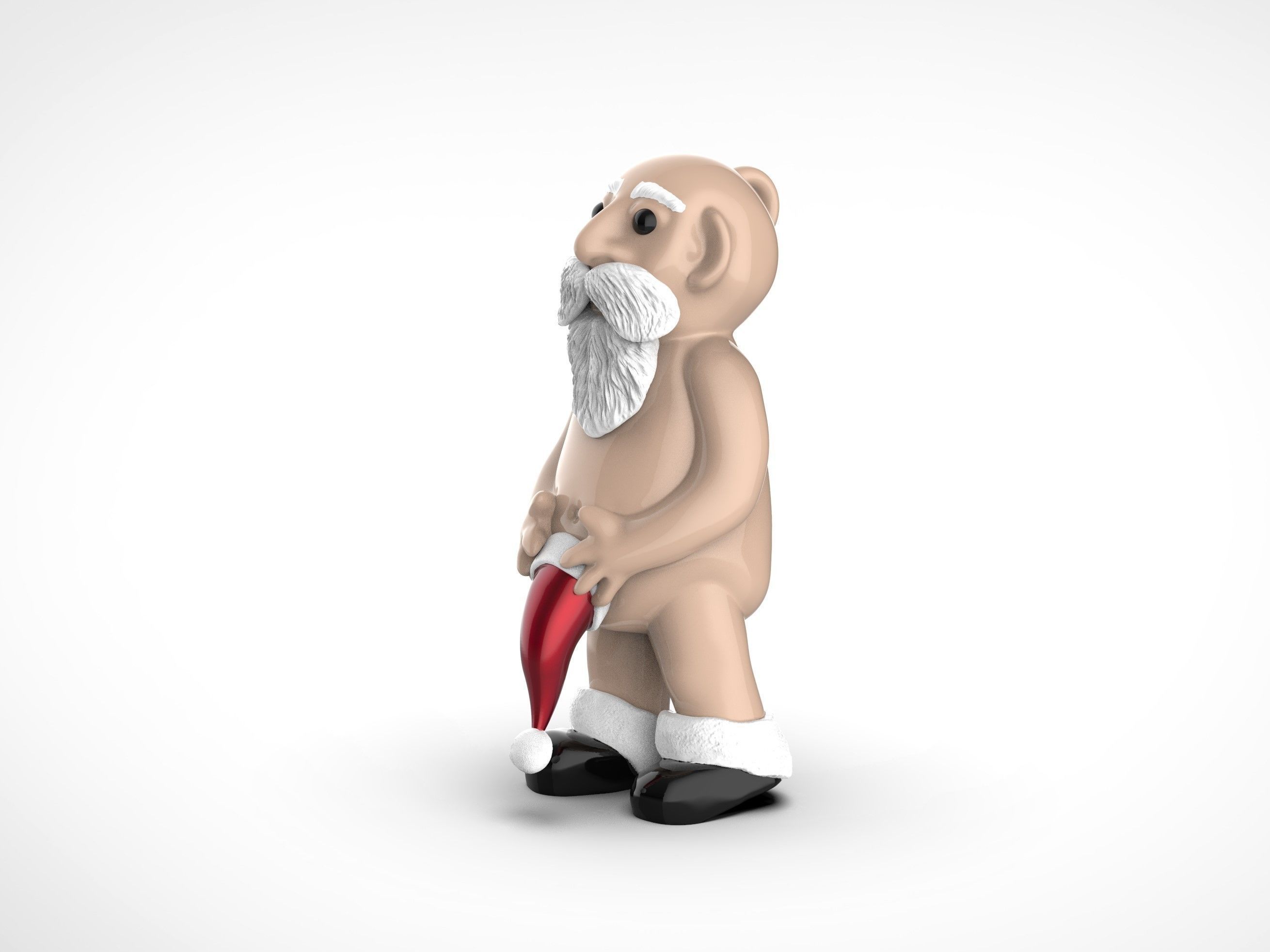 Whoopsie Santa Ornament 3D print model_3