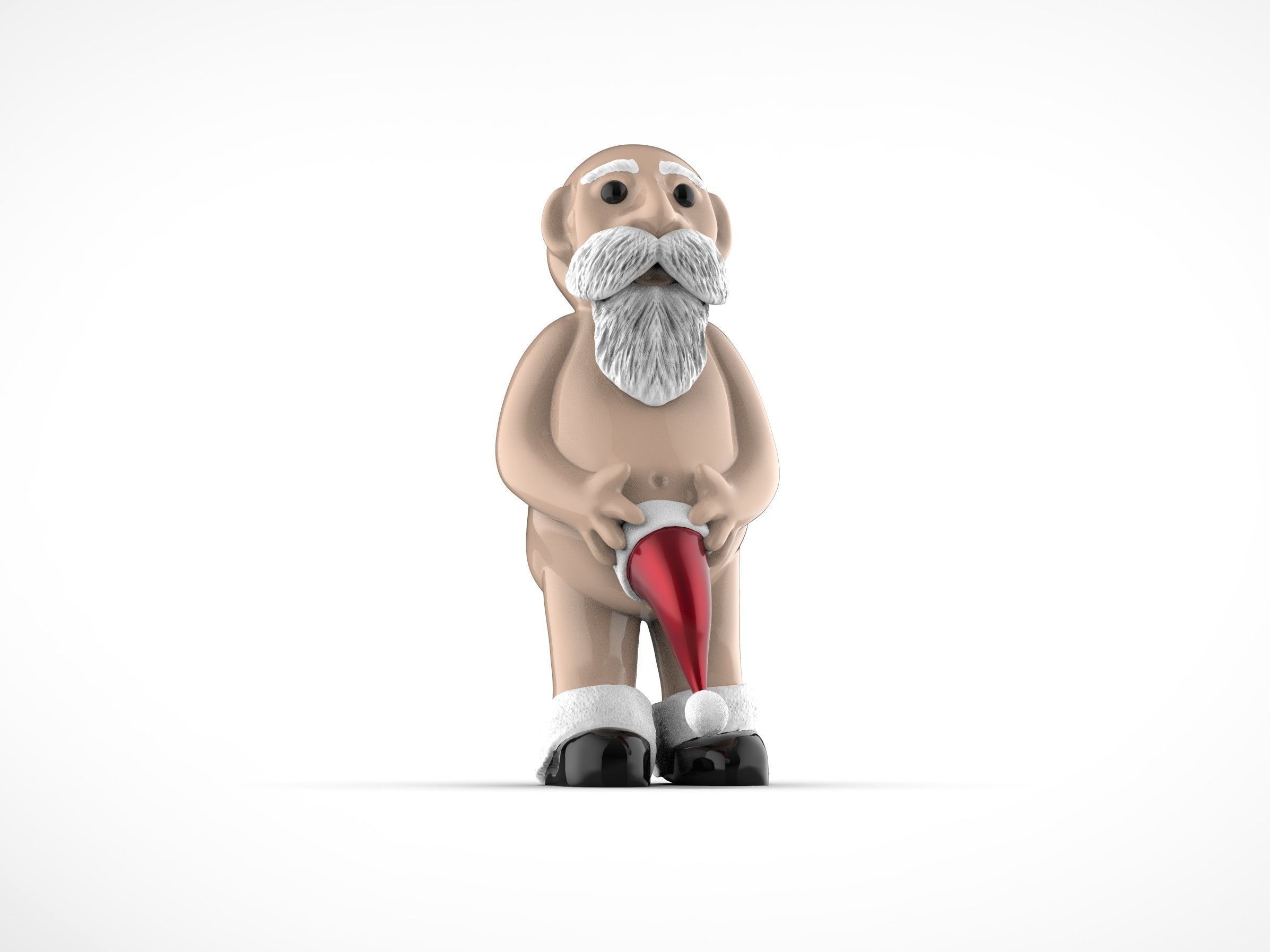 Whoopsie Santa Ornament 3D print model_5