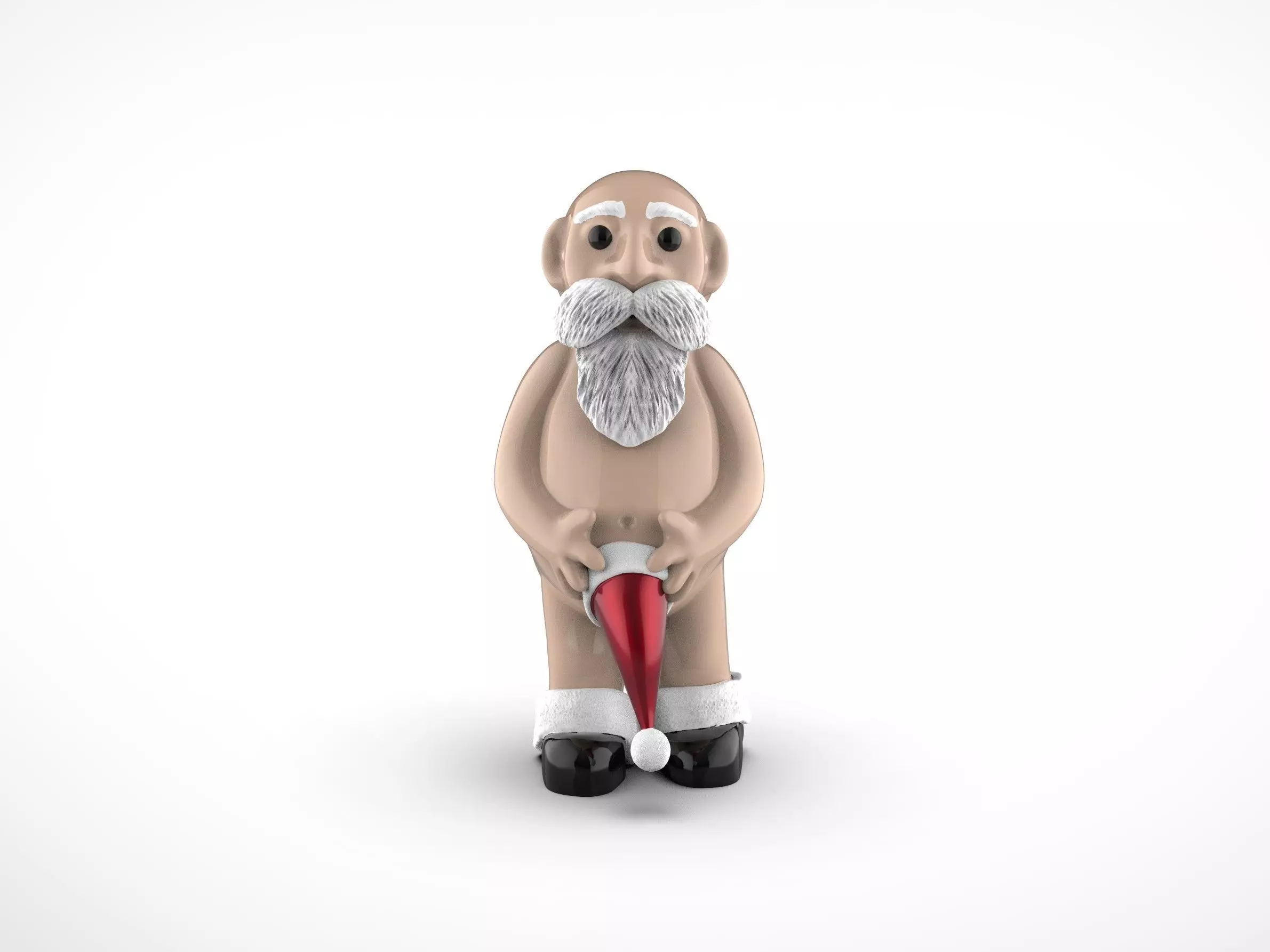 Whoopsie Santa Ornament 3D print model_0
