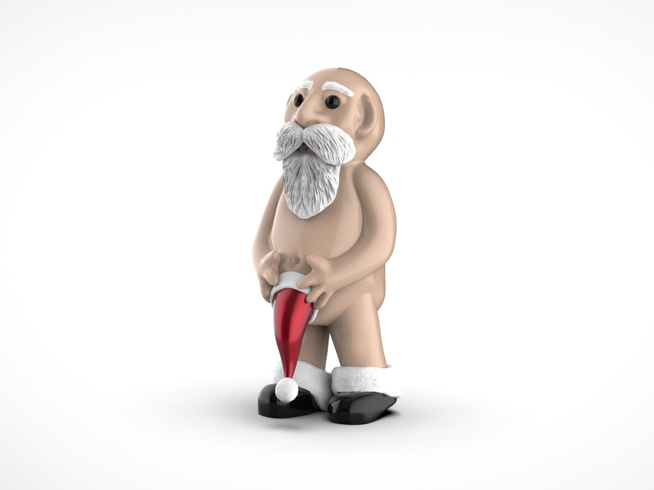 Whoopsie Santa Ornament 3D print model_4